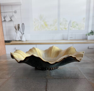 scalloped bowl side view