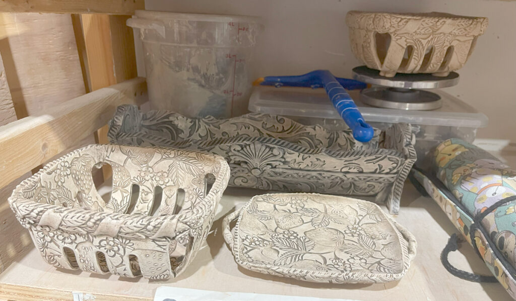 Pre-glaze Prep: Berry Baskets & Cracker Tray