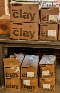 boxes of Georgies moist clay