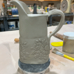 greenware pitcher